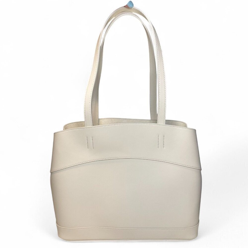 SALVATORE FERRAGAMO Charming Small Leather Tote, Mascarpone, NWT - Picture 2 of 16